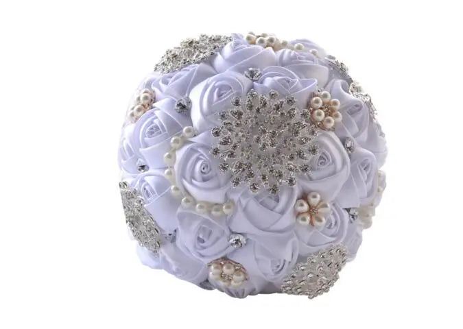 1pc/lotArtificial Wedding Bouquets Hand made Flower Rhinestone Bridesmaid Crystal Bridal Wedding Bouquet de mariage