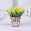 Artificial Plant Decorative Flowers Fake Flowers Mini Potted Bonsai Green Plant for Home Decor