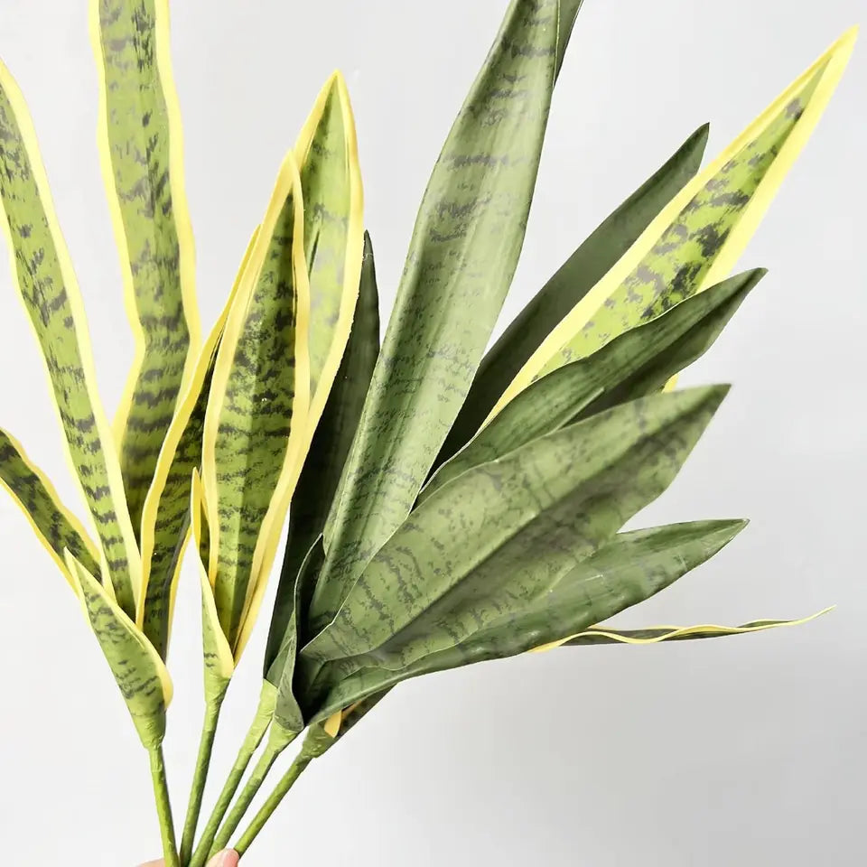 4 PCS Artificial Sansevieria Plants 30 Inch Tall Faux Plant for Indoor and Outdoor Home Garden Office Store Decoration