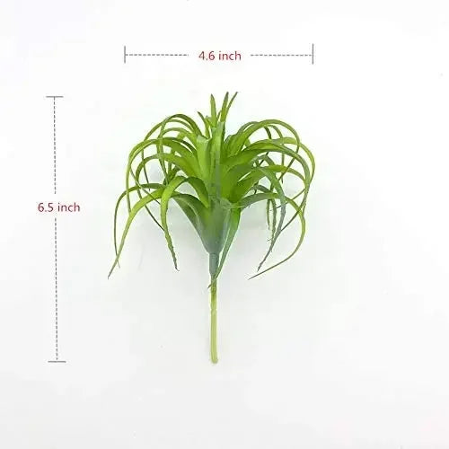 4 Pack Artificial Faux Air Plants Grass Tillandsia Bromeliads for Home Decor Terrarium Project Greenery