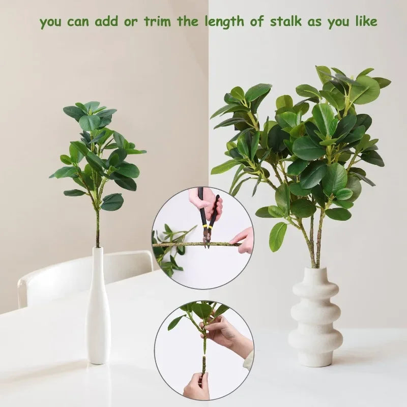 Decorative Artificial Ficus Plants for Home Decor Fake Greenery With Long Branches for Wedding Room Party Decor Photography